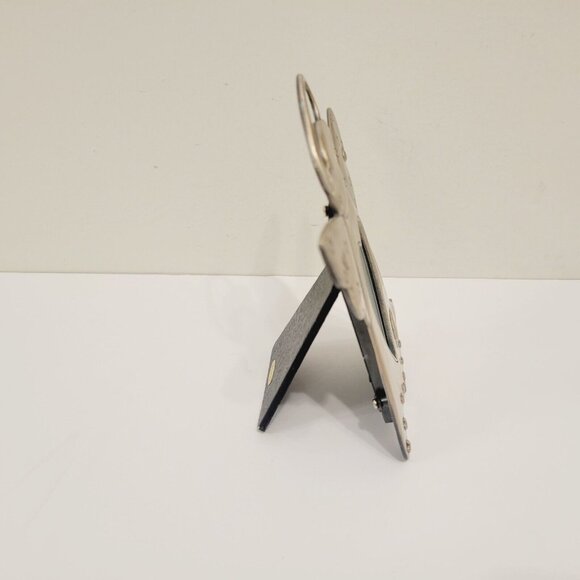 Freestanding Halo Angle Heart Shaped Pewter Metal Photo Picture Frame - Picture 2 of 4